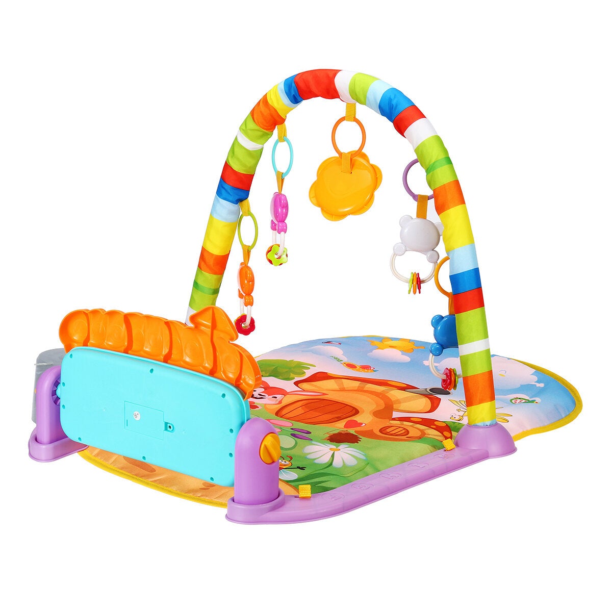 5 in 1 Piano Musical Educational Playmat Toys Baby Infant Gym Activity Floor Play Mat for Boy Girl Development Play Mat