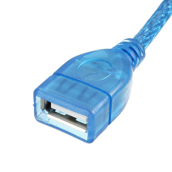 5FT 1.5m Clear Blue USB 2.0 Extension Male to Female Connector Cable