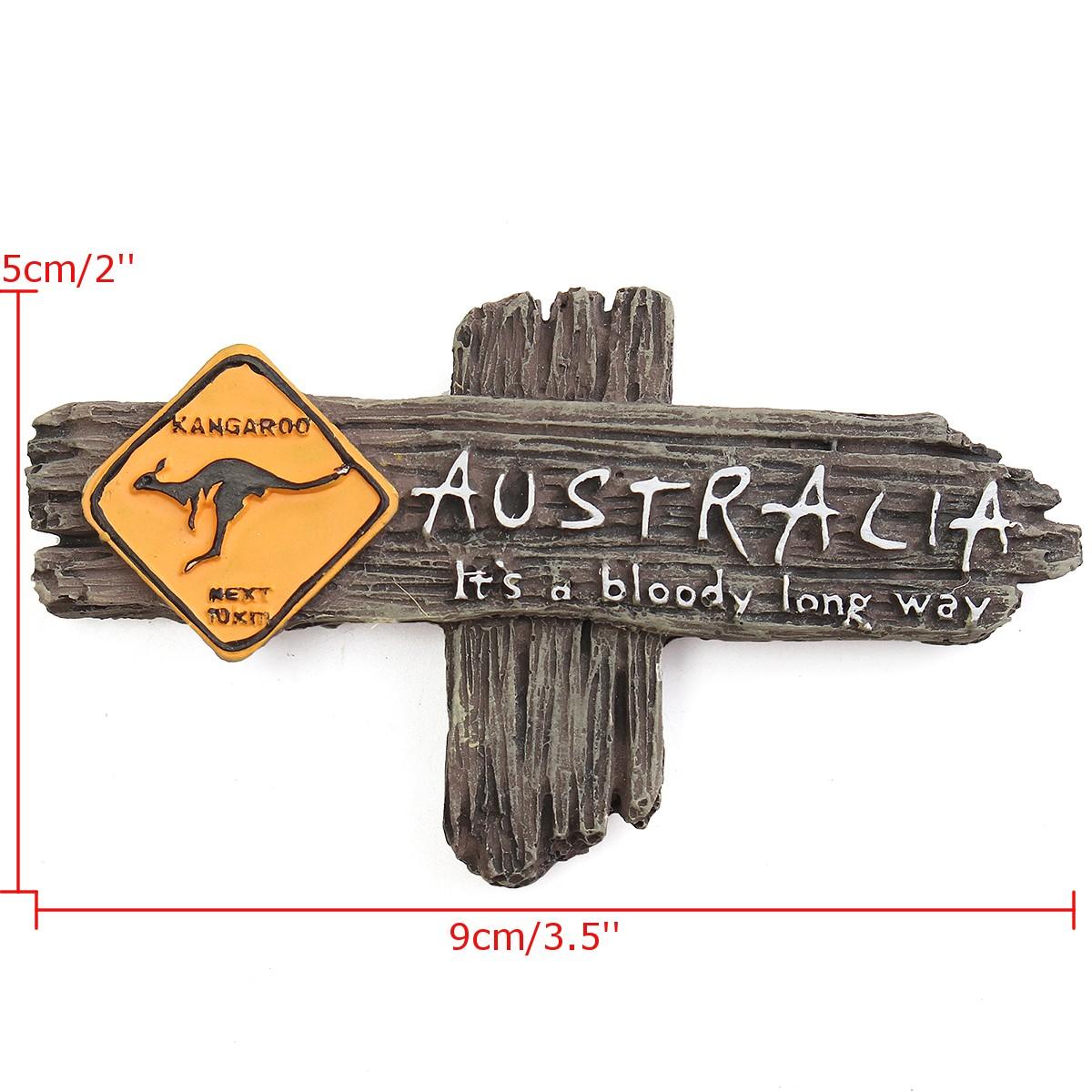 Bloody Long Way Australia Kangaroo Resin Souvenir 3D Fridge Magnet