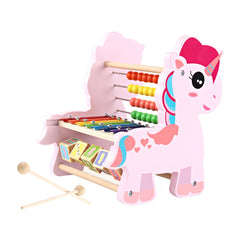 3 in 1 Multi-function Octave Knock Piano Calculator Number Orff Instruments Musical Toy Teaching Aid for Children