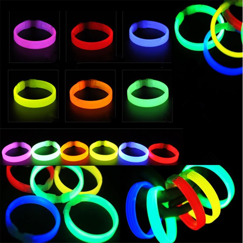 100pcs LED Flashing Light Novelty Toys Glow Stick for Festivities Decoration