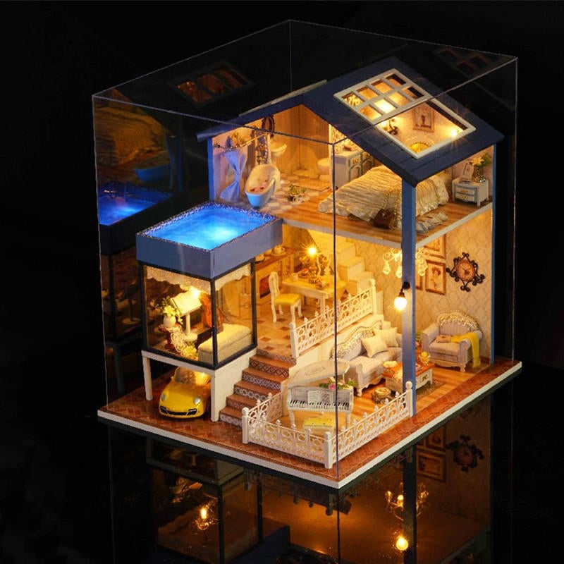 Seattle DIY Miniature Model With Light Music Collection Gift Decor