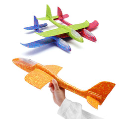 48cm 19 Hand Launch Throwing Aircraft Airplane DIY Inertial EPP Plane Toy With LED Light