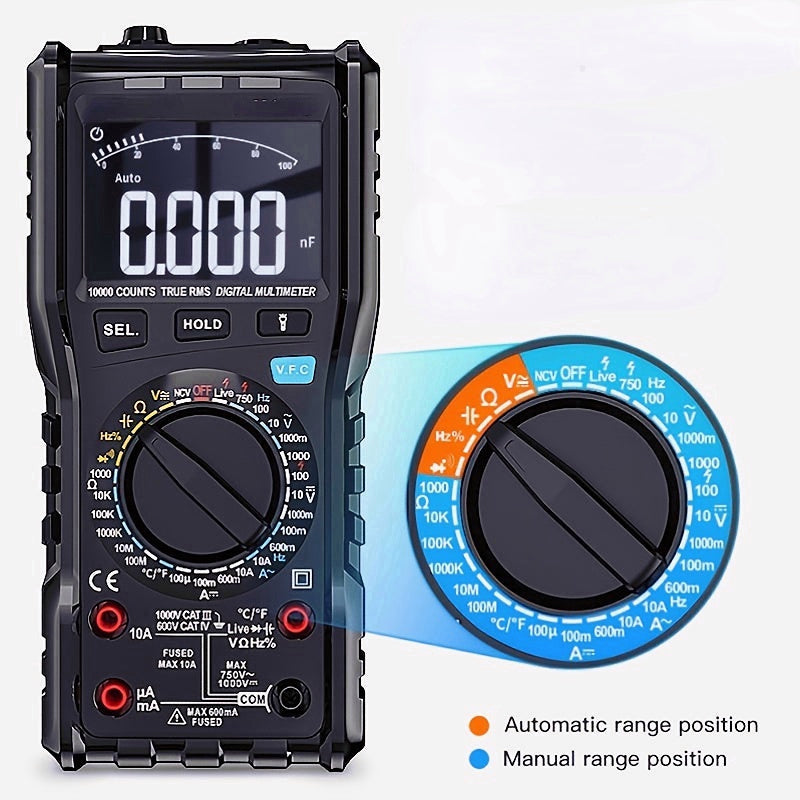 Multi-functional Digital Multimeter 10000 Counts NCV Voltage Current Testing