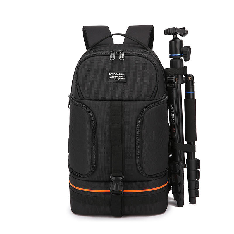 No Side Open Travel Carry Camera Bag Backpack for Canon for Nikon DSLR Camera Tripod Lens Flash Tablet Laptop Pad