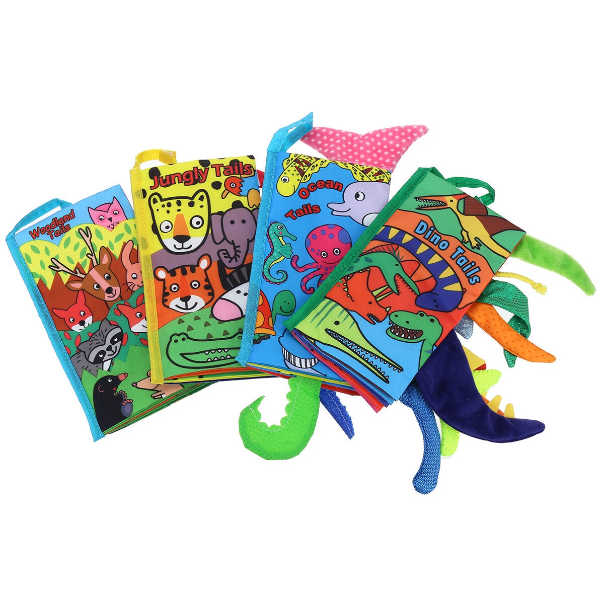 Colorful Three-dimensional Washable Soft Cloth Book Built-in Sound Paper Early Education Toy for Kids Gift