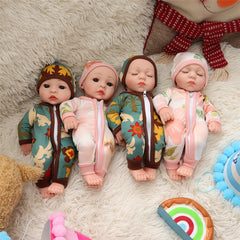 10 Inch 25CM Silicone Vinyl Soft Flexible Lifelike Reborn Baby Doll with Clothes Toy for Kids Collection Gift