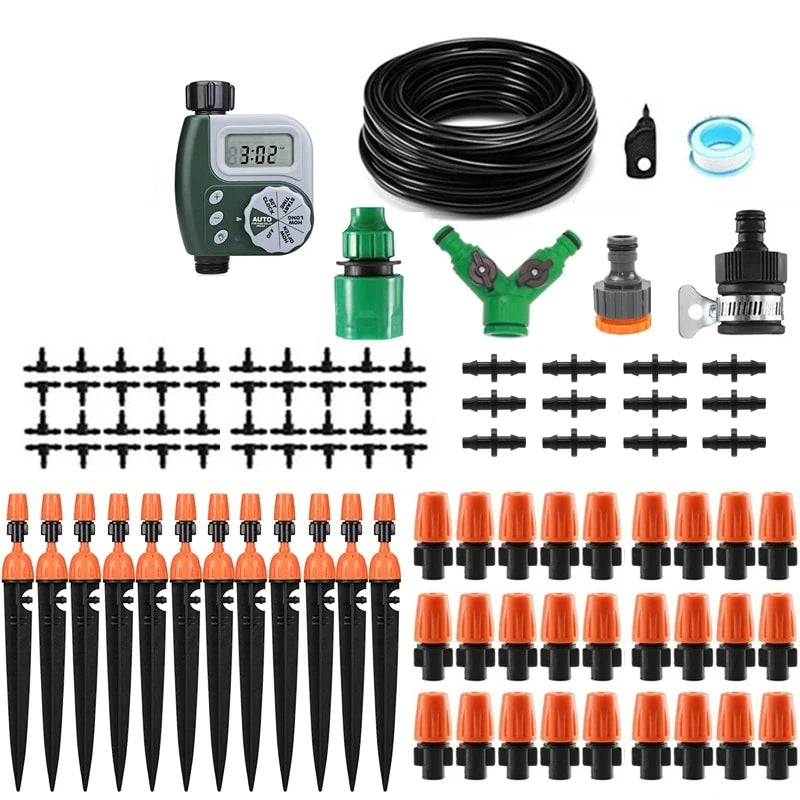Automatic Micro Drip Irrigation System Garden Spray Self Watering Kits with Adjustable Dripper - JustgreenBox