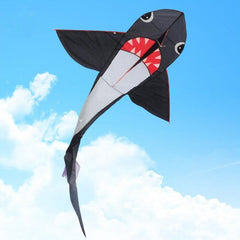 55/77 Inches Big Size Shark Kite Kid Outdoor Play Toys Without Line Winder