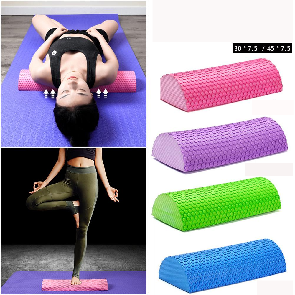 Semicircular Massage Foam Shaft Yoga Pilates Fitness Equipment Floating Balance Pad Indoor Exercise