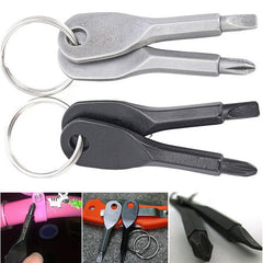 Portable Phillips and Slotted Screwdriver Keychain Tool