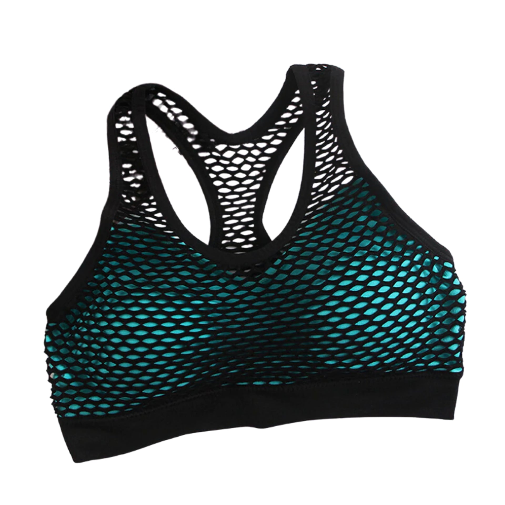 Mesh Bra Hollow Out Sport Top Seamless Fitness Yoga Women Gym Padded Running Vest Shockproof Push Up Crop