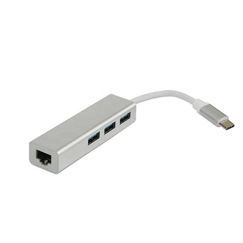 3100M 4 In 1 USB 3.0 Type C to Ethernet RJ45 Expansion Adapter Converter HUB For Laptop MacBook Computer