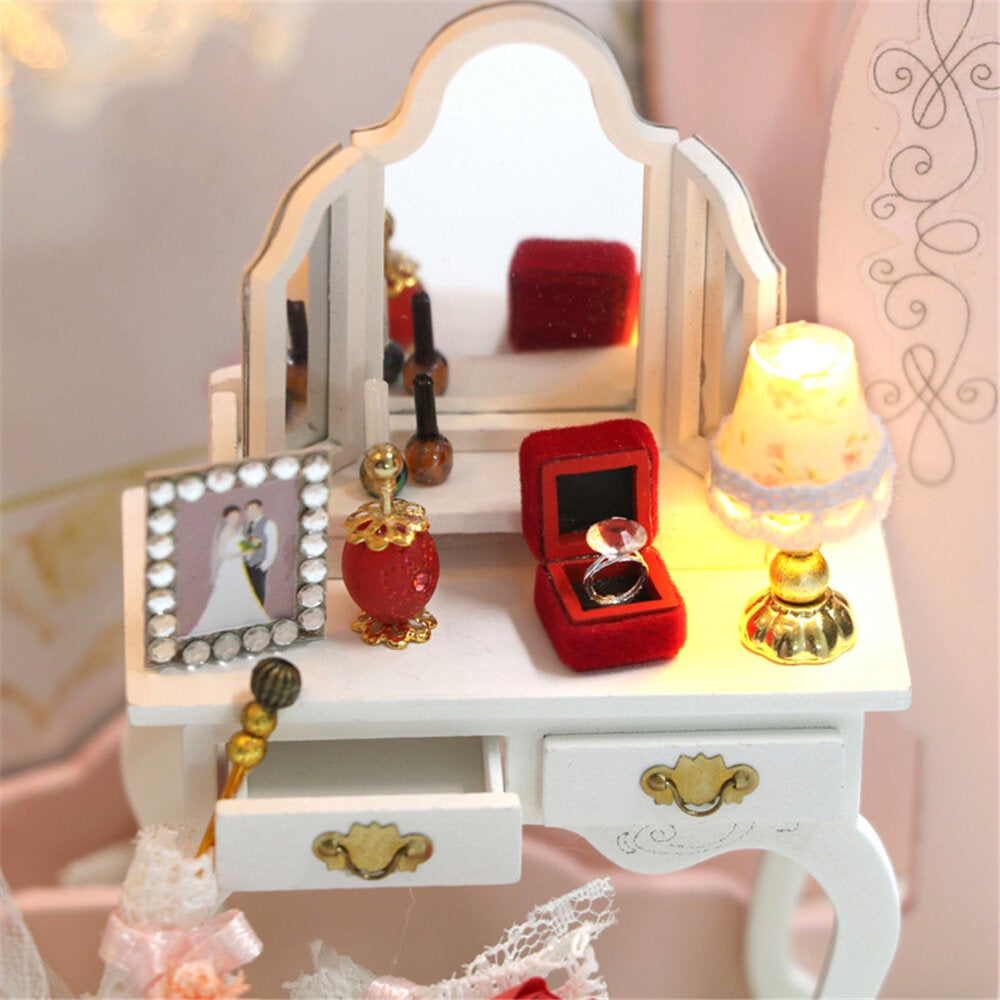 DIY Doll House Creative Valentine's Day Birthday Gift Wedding Engagement Scene Bridal Shop Model With Furniture