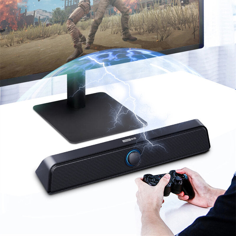 Bluetooth Speaker Dual Drivers Bass Stereo Sound Bar USB 6W Power 3.5mm AUX Home Surround SoundBar Speaker for PC Theater TV