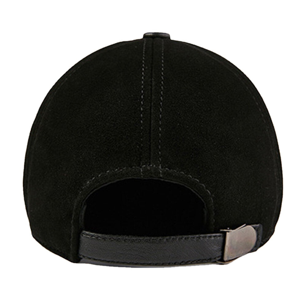 Men First Layer Sheepskin Fleece Autumn Winter Warm Baseball Cap Adjustable Thin-Light Trend Cold Protection Hat