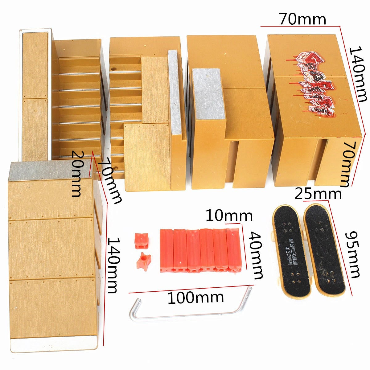 Skate Park Ramp Parts for Tech Deck Finger Board Finger Board Ultimate Parks