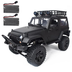 2.4Ghz 4WD RC Car For Jeep Off-Road Vehicles With LED Light Climbing Truck RTR Model Two Battery