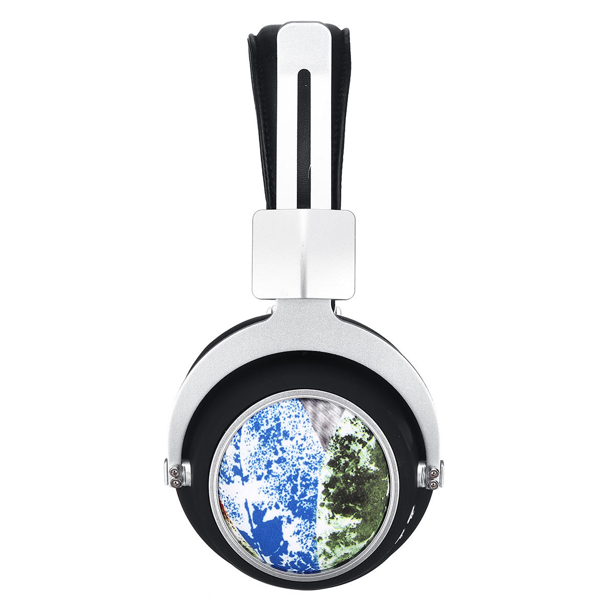Wireless bluetooth 5.0 Headphone Foldable Pattern 3D Stereo TF Card AUX Headphone with Mic