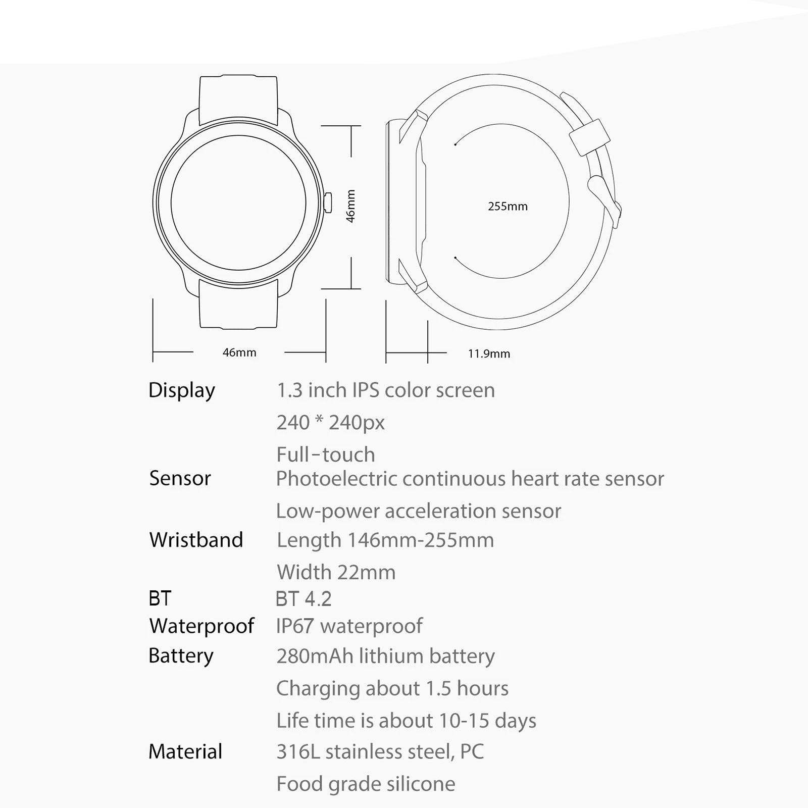 1.3-Inch IPS Screen Smart Watch Sports Watch