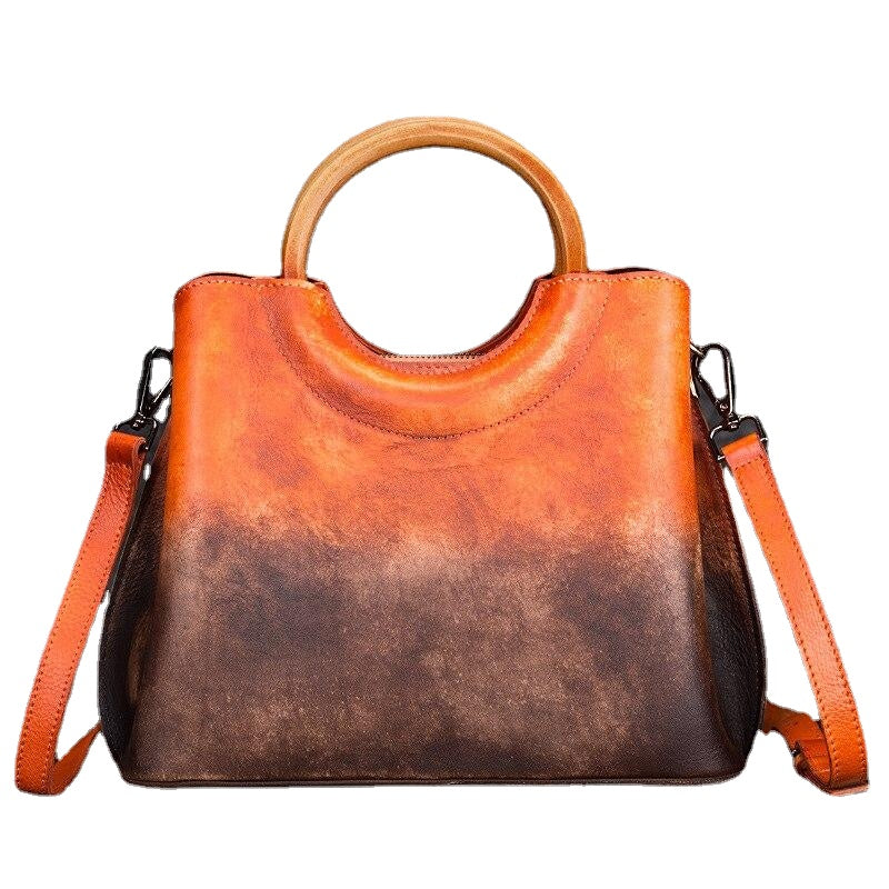 Handmade Genuine Leather Tote Messenger Bag New Leisure Women Handbags Casual Shoulder & Crossbody Bags