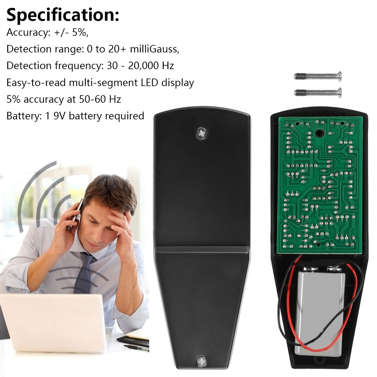 EMF Meter Magnetic Field Detector Paranormal Equipment Tester For Industry