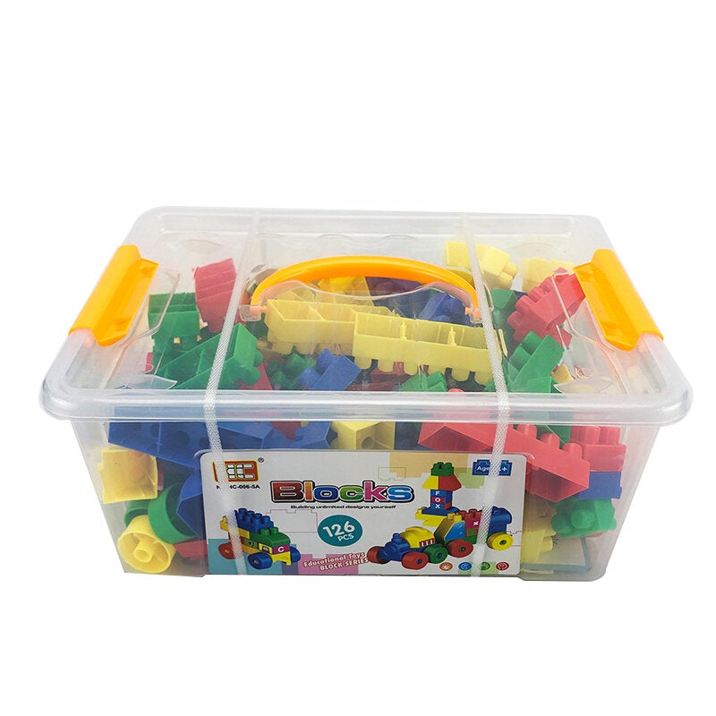 126/178/388 Pcs DIY Assembly Multi-Shape ABS Plastic Blocks Toys for Kids Play Gift