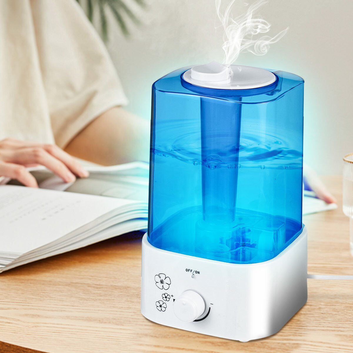 2L Ultrasonic Air Humidifier Purifier Silent Aroma Diffuser Mist Maker Office Home 220V