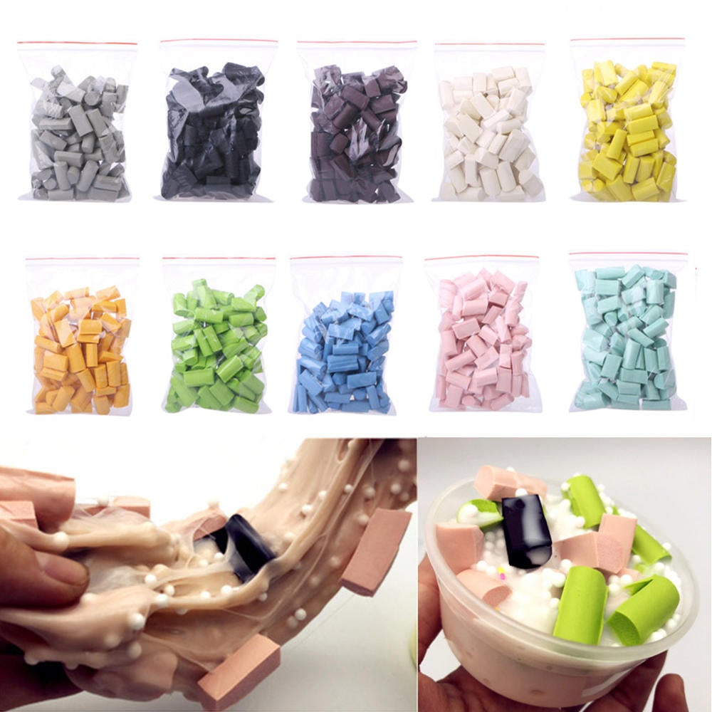 Sponge Strip DIY Slime Clay Supplies Accessories Toys Set 7Packs