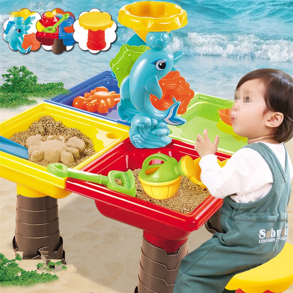 Sand And Water Table Sandpit Indoor Outdoor Beach Kids Children Play Toy Set