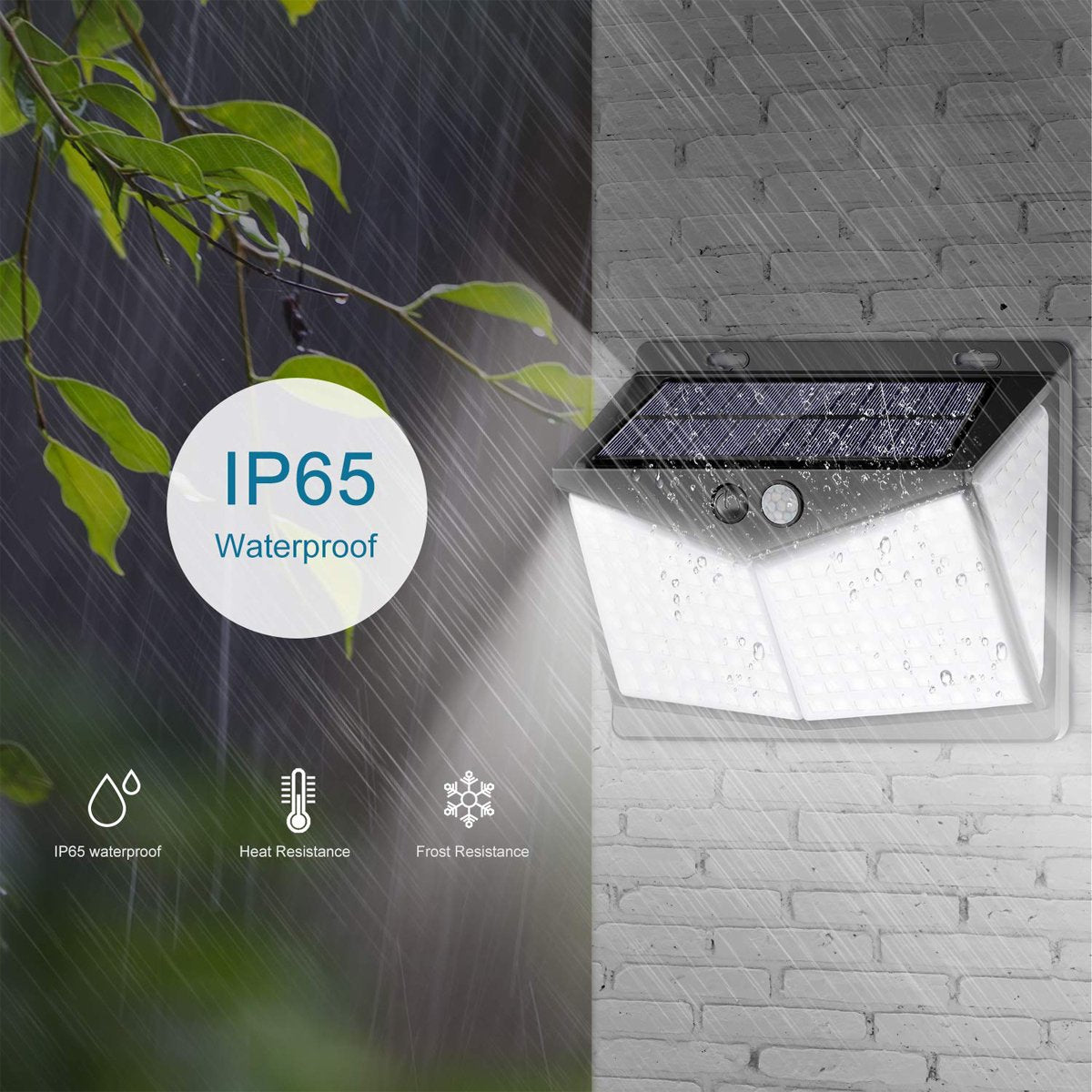 Waterproof LED Solar Power PIR Motion Sensor Wall Light for Outdoor Garden