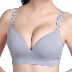 Push Up Wireless Deep V Sports Yoga Bra Tops