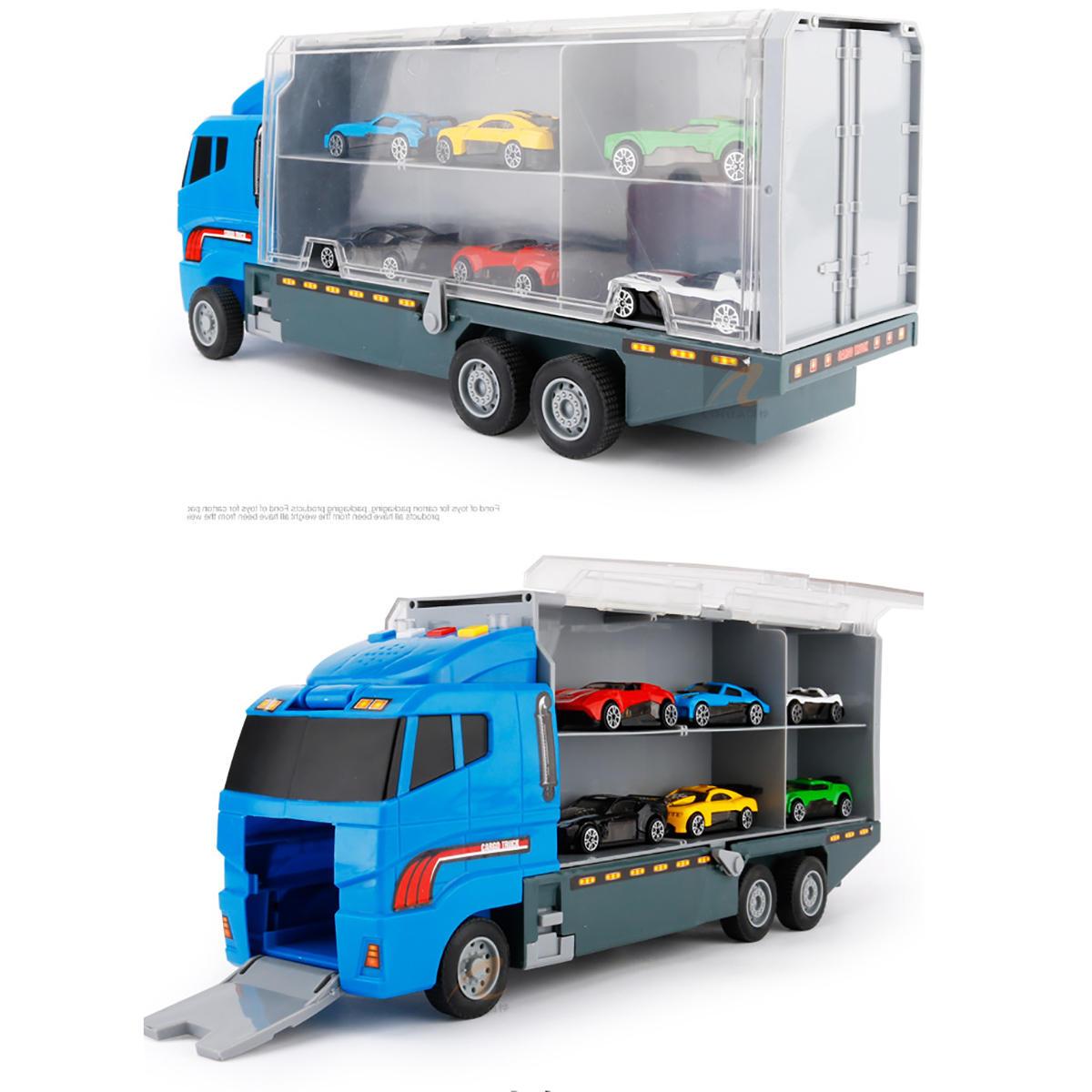 6/12 PCS 11 In 1 Diecast Model Construction Truck Vehicle Car Toy Set Play Vehicles in Carrier