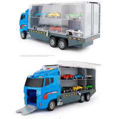 6/12 PCS 11 In 1 Diecast Model Construction Truck Vehicle Car Toy Set Play Vehicles in Carrier