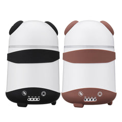 Dual Humidifier Air Oil Diffuser Aroma Mist Maker LED Cartoon Panda Style For Home Office