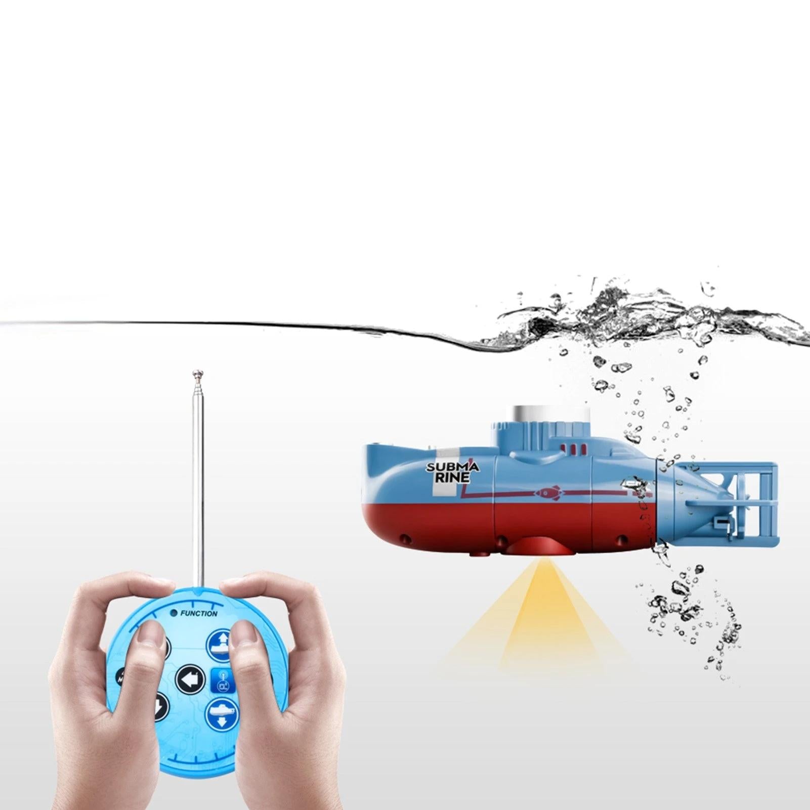 Mini RC Submarine Remote Control Boat Waterproof Diving Toy Gift for Kids