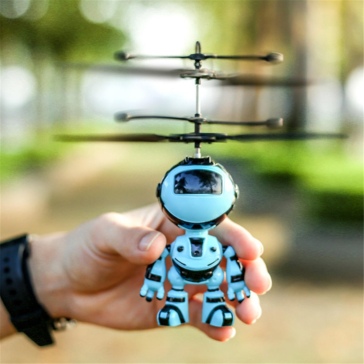 Mini LED Light Up Infrared Induction Drone Rechargeable Flying Unicorn Toy Hand-controlled Toys for Kids Gift