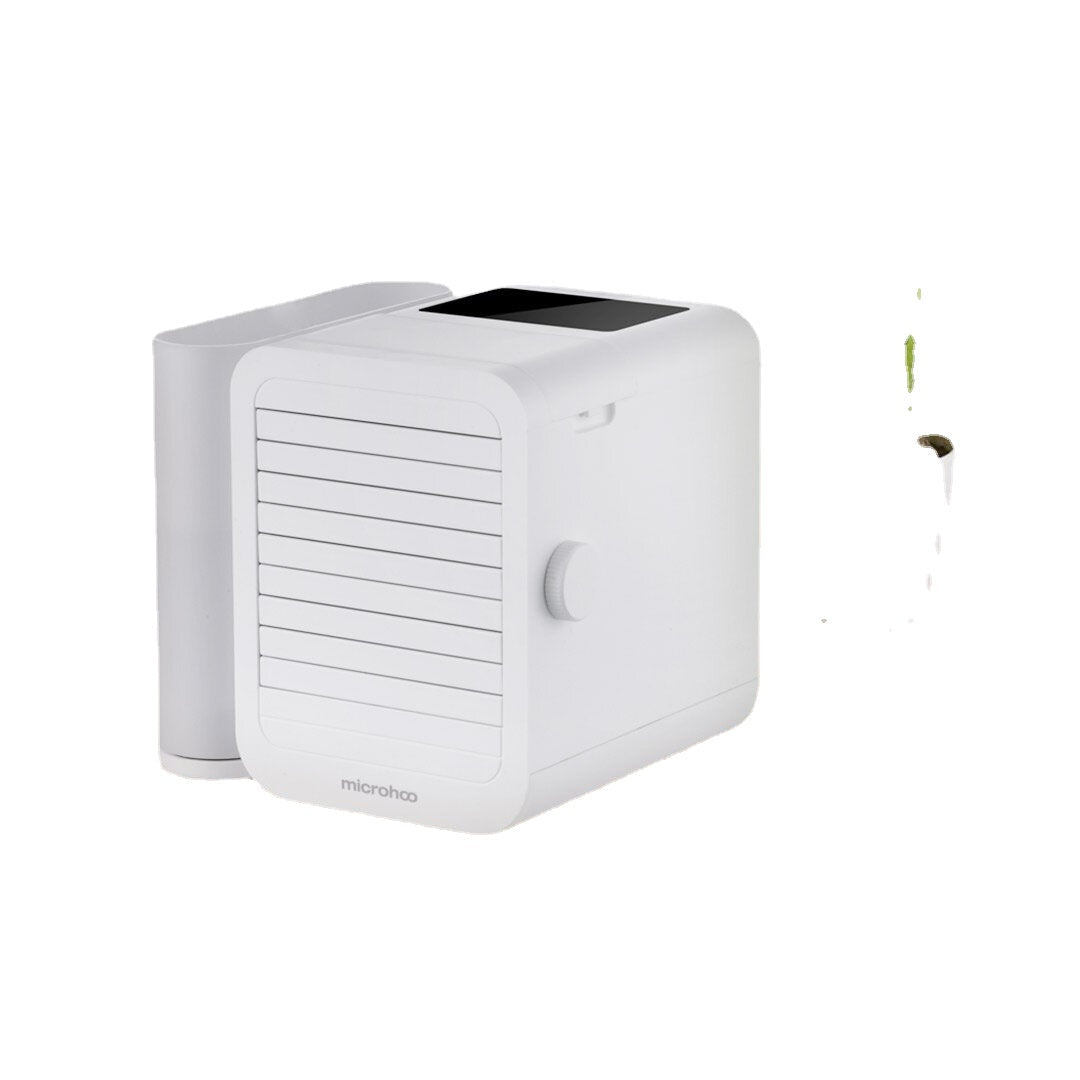 6W 1000ml Water Capacity White Mini Air Conditioner Touch Screen Adjustment Energy Saving Low Noise Wind Shield