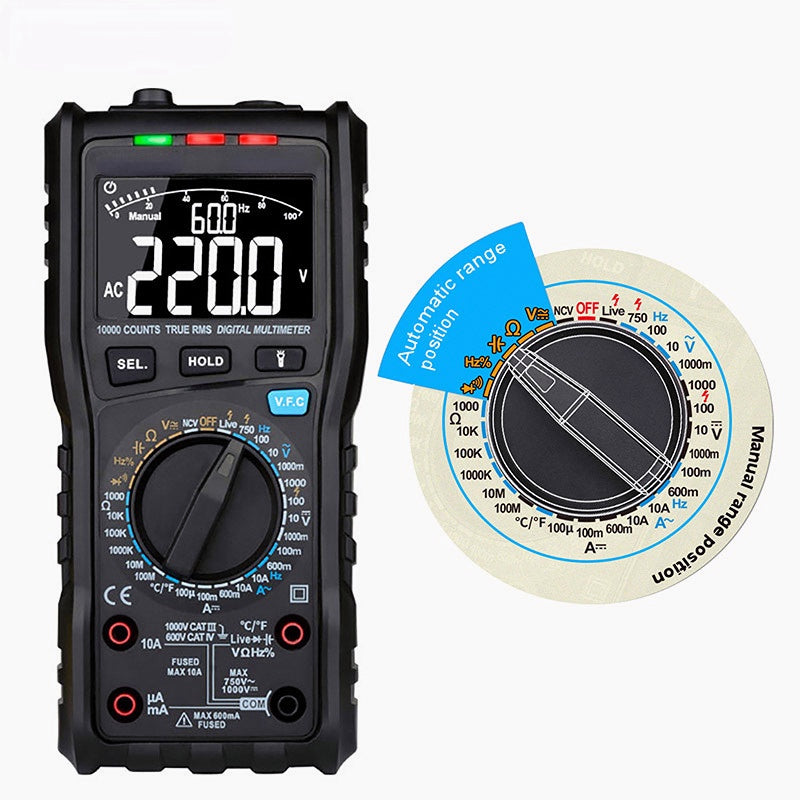 Multi-functional Digital Multimeter 10000 Counts NCV Voltage Current Testing