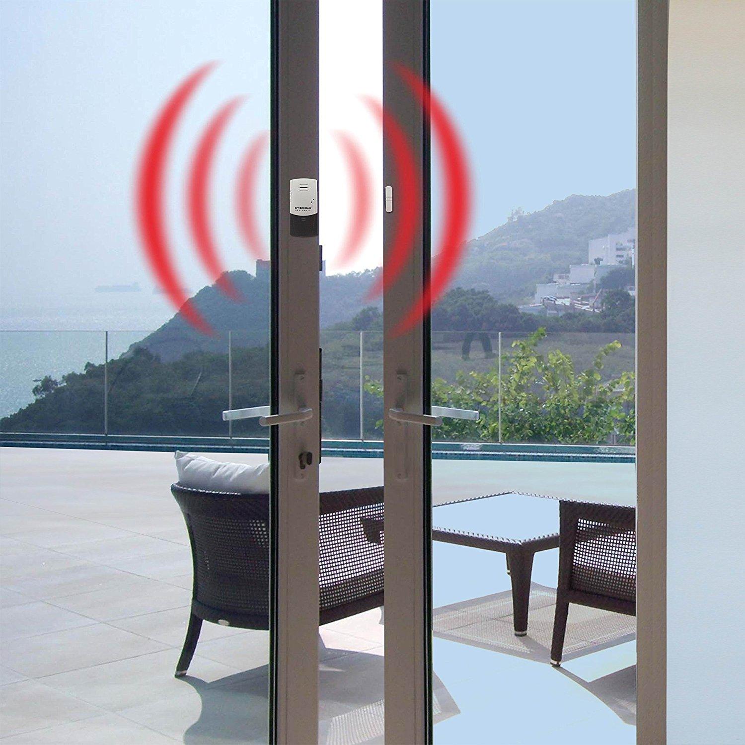 100dB Wireless Magnet & Vibration Dual Triggered Sensor Door Window Alarm