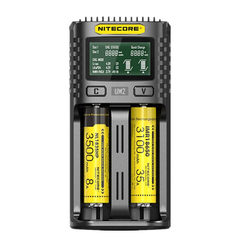 5V/2A Lithium Battery LCD Screen Display 2-Slots Smart Rapid Charger For 18650 Battery