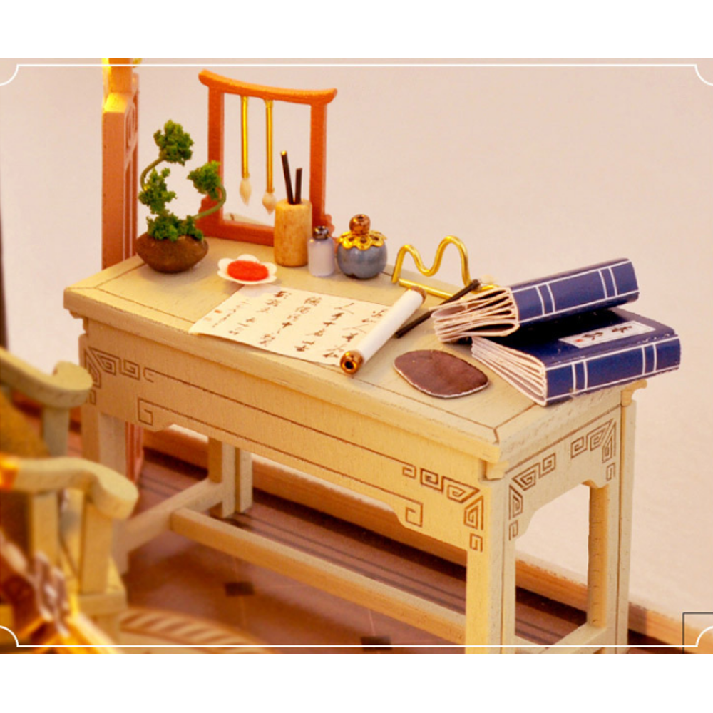 Doll House TW37 Ink Color Collection of Qingdai Creative Antiquity Scene Handmade Small House