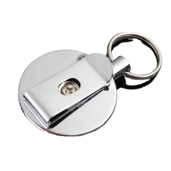 Full Metal Tool Belt Money Retractable Key Ring Pull Chain Clip