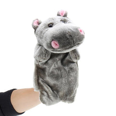 27cm Baby Plush Toys Cute Cartoon Hippo Hand Puppet Baby Kids Doll Plush Toy Hand Puppets