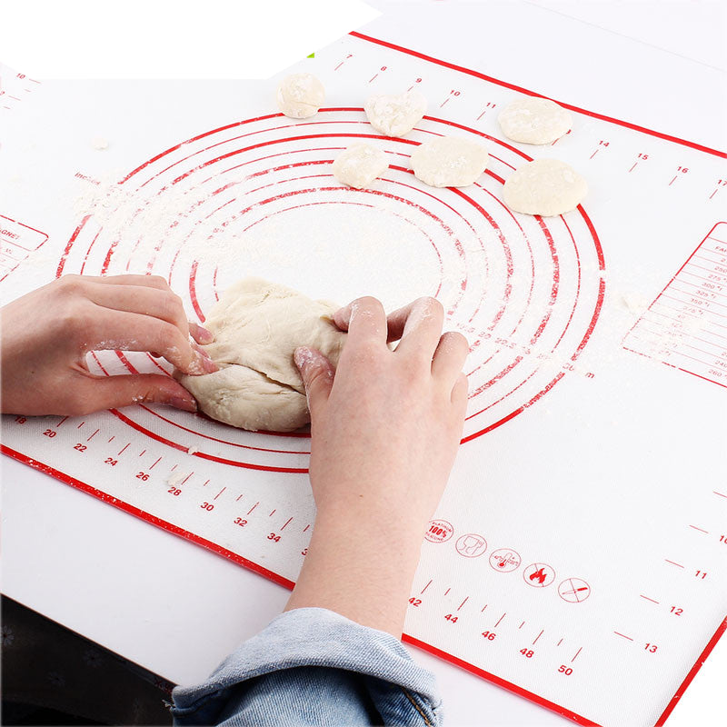 Silicone Baking Mats Sheet Pizza Dough Non-Stick Maker Holder Pastry Kitchen Gadgets Cooking Tools Utensils Bakeware Accessories - JustgreenBox