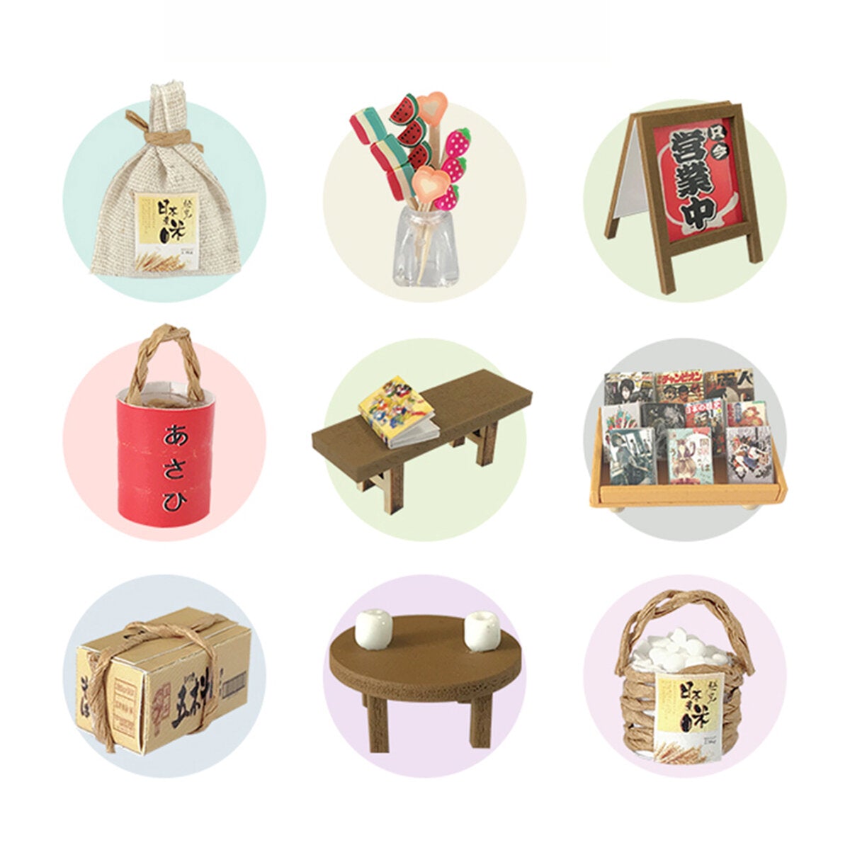 Japanese Grocery Store DIY Handmade Assemble Doll House Miniature Furniture Kit with LED Effect Toy for Kids Birthday Xmas Gift House Decoration