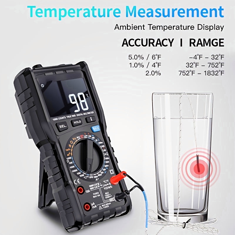 Multi-functional Digital Multimeter 10000 Counts NCV Voltage Current Testing