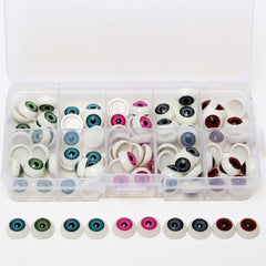 100pcs/box 12mm Doll Eyeballs Half Round Acrylic Eyes for DIY Doll Bear Crafts Toys