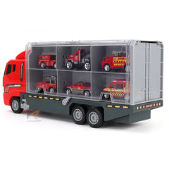 6/12 PCS 11 In 1 Diecast Model Construction Truck Vehicle Car Toy Set Play Vehicles in Carrier