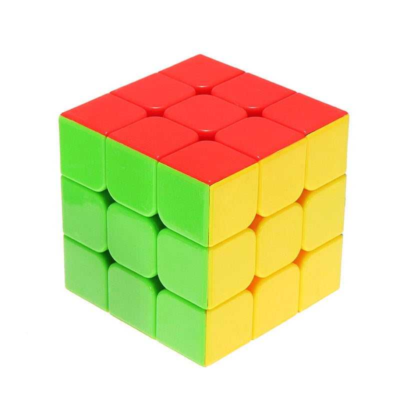 Classic Magic Cube Toys 3x3x3 PVC Sticker Block Puzzle Speed Cube Sugar Color